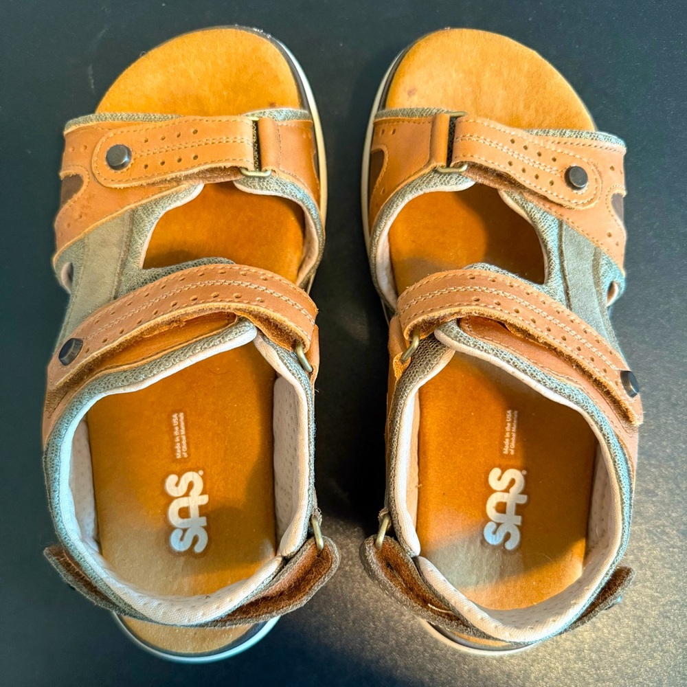 SAS Embark Sport Sandal in the color of Live Oak 7 WW